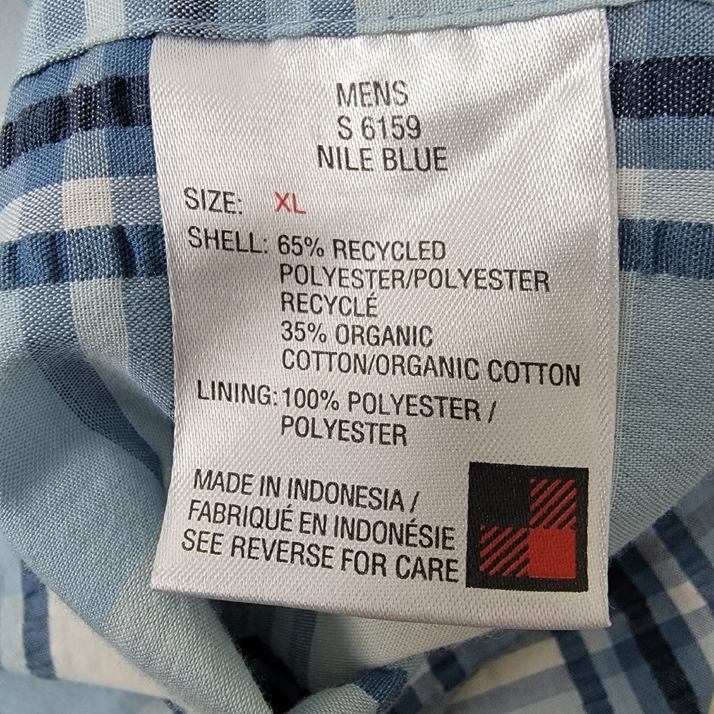 Vintage Woolrich Mens‎ XL Blue Plaid Zipper Pocket Short Sleeve Vented Shirt - Picture 3 of 10